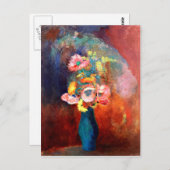 Carte Postale Odilon Redon - Vase Ethérée de Fleurs (Devant / Derrière)