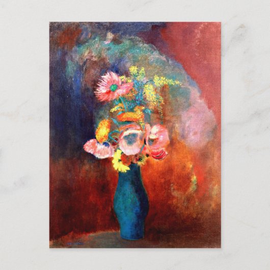 Carte Postale Odilon Redon - Vase Ethérée de Fleurs (Devant)