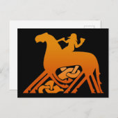 Carte Postale Odin équitation sur Sleipnir Viking Mythologie (Devant / Derrière)