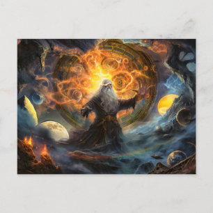 Carte Postale Odin forming a new world after Ragnarök