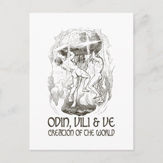 Carte Postale Odin, Vili et Ve (Devant)