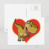 Carte Postale Oeil bleu Dino (Devant / Derrière)