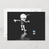 Carte Postale Oeil bleu perdu (Devant / Derrière)