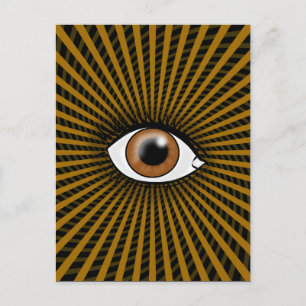 Carte Postale Oeil Brown hypnotique