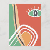 Carte Postale oeil d'art Abstrait coloré art moderne (Devant)