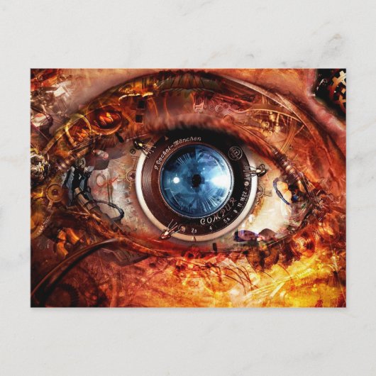 Carte Postale Œil de caméra Steampunk (Devant)