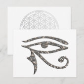 Carte Postale OEil de Horus - ARGENT (Devant / Derrière)