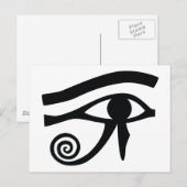 Carte Postale Oeil de Horus Hiéroglyphique (Devant / Derrière)
