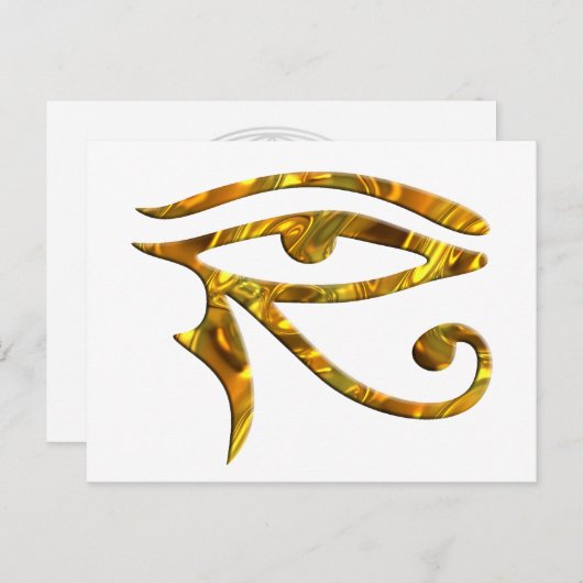 Carte Postale OEil de Horus - OR (Devant / Derrière)