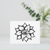Carte Postale oeil de poing noir de la fleur (Debout devant)