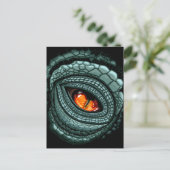 Carte Postale Œil de prédateur reptile primal (Debout devant)