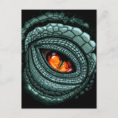 Carte Postale Œil de prédateur reptile primal (Devant)
