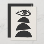 Carte Postale oeil de vision Abstrait avec équilibrage pierres t (Devant / Derrière)