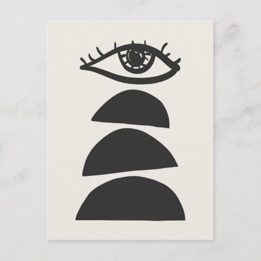 Carte Postale oeil de vision Abstrait avec équilibrage pierres t (Devant)