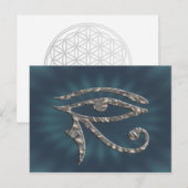 Carte Postale Œil d'Horus - ARGENT (Devant / Derrière)