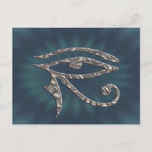 Carte Postale Œil d'Horus - ARGENT (Devant)