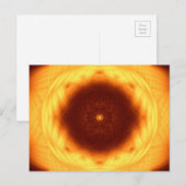 Carte Postale OEil du soleil Mandala (Devant / Derrière)