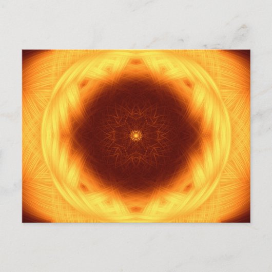 Carte Postale OEil du soleil Mandala (Devant)