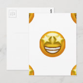 Carte Postale oeil étoile émoji (Devant / Derrière)