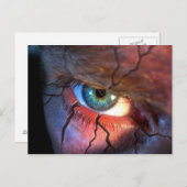 Carte Postale Oeil fissuré (Devant / Derrière)