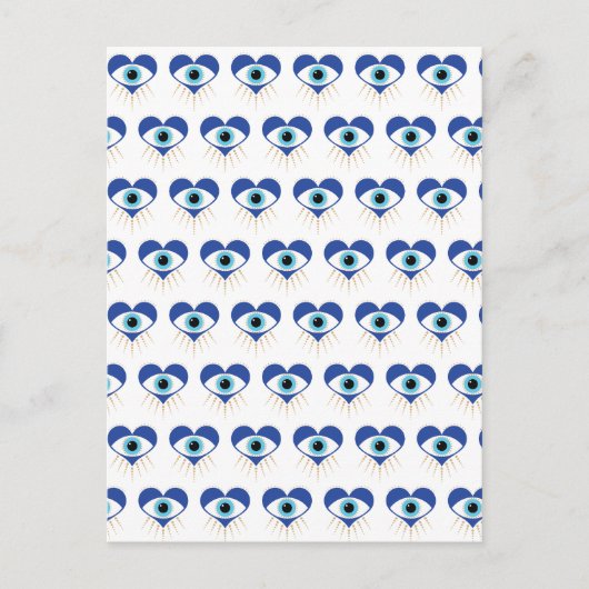 Carte Postale Oeil mal grec du coeur (Devant)