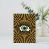 Carte Postale Œil vert hypnotique (Debout devant)