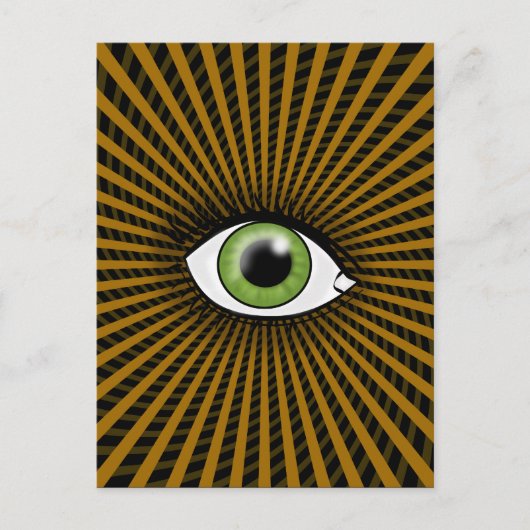 Carte Postale Œil vert hypnotique (Devant)