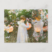 Carte Postale Œillet, Lys, Lys, Rose de John Singer Sargent (Devant)