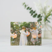 Carte Postale Œillet, Lys, Lys, Rose de John Singer Sargent (Debout devant)