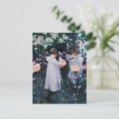 Carte Postale Œillet, Lys, Lys, Rose | John Singer Sargent (Debout devant)