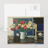 Carte Postale Oeillets dans une cruche en spirale 2000 (Devant / Derrière)