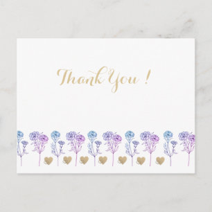 Carte Postale Oeillets faire-part de mariage simples et élégants