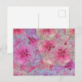 Carte Postale Oeillets roses au style vintage (Devant / Derrière)