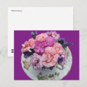 Carte Postale Oeillets roses dans la tete (Devant / Derrière)