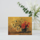 Carte Postale Oeillets rouges et blancs par Vincent van Gogh (Debout devant)