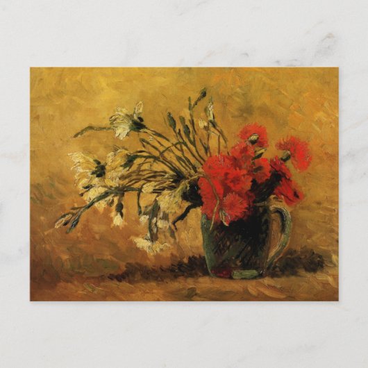 Carte Postale Oeillets rouges et blancs par Vincent van Gogh (Devant)