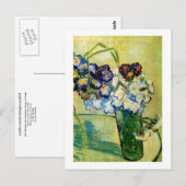 Carte Postale Oeillets Verre Vie Permanente Van Gogh Art (Devant / Derrière)