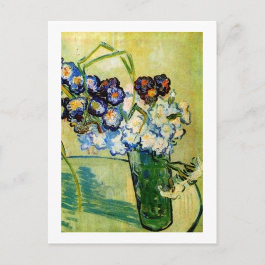 Carte Postale Oeillets Verre Vie Permanente Van Gogh Art (Devant)