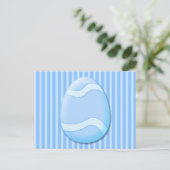 Carte postale Oeuf de Pâques (bleu) (Debout devant)