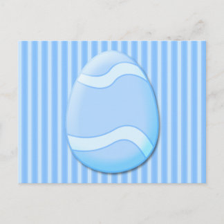 Carte postale Oeuf de Pâques (bleu)