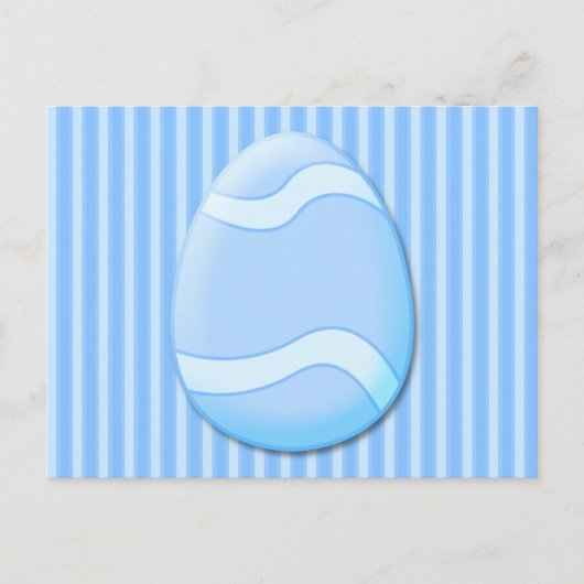 Carte postale Oeuf de Pâques (bleu) (Devant)