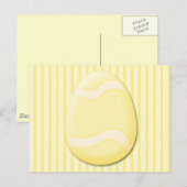 Carte postale Oeuf de Pâques (Jaune) (Devant / Derrière)