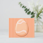 Carte postale Oeuf de Pâques (orange) (Debout devant)