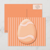 Carte postale Oeuf de Pâques (orange) (Devant / Derrière)