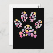 Carte Postale Œuf de Pâques Patte Animal Pâques (Devant / Derrière)