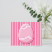 Carte postale Oeuf de Pâques (rose) (Debout devant)