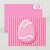 Carte postale Oeuf de Pâques (rose) (Devant / Derrière)