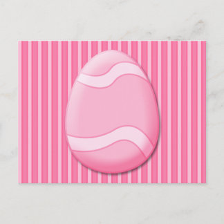 Carte postale Oeuf de Pâques (rose)