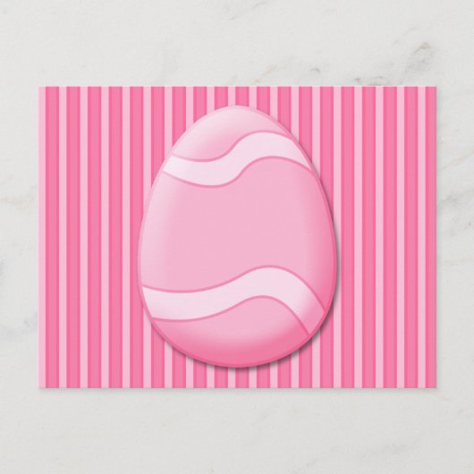 Carte postale Oeuf de Pâques (rose) (Devant)