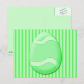 Carte postale Oeuf de Pâques (Vert) (Devant / Derrière)